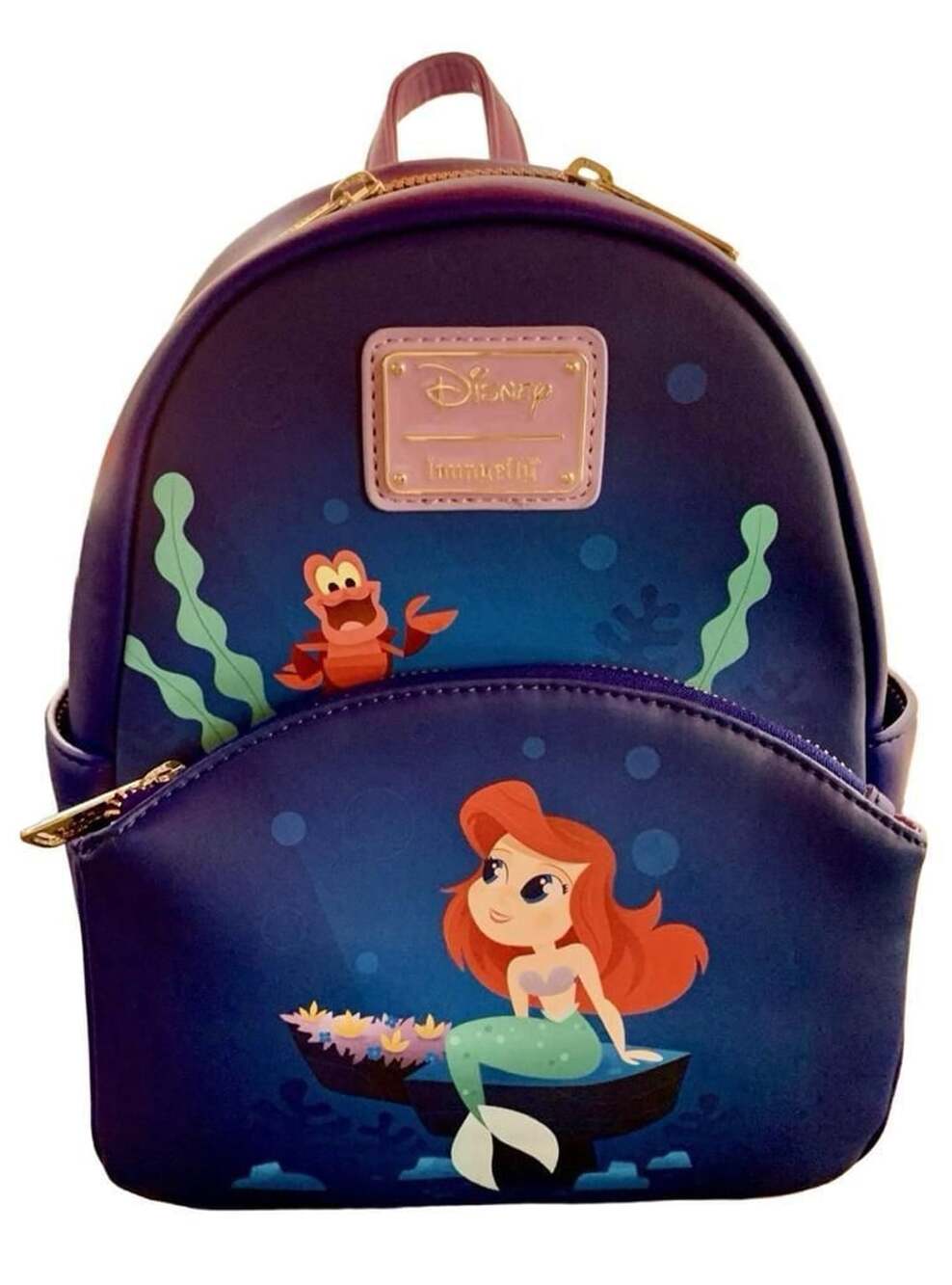 Loungefly Disney The Little Mermaid Ariel Mini Backpack Blue Purple Pink